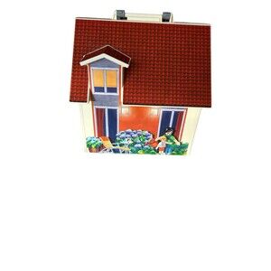 Playmobil Take Along Modern Doll House 2005 Geobra with Handle Play Home Case
